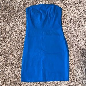 Cocktails bodycon dress blue medium strapless